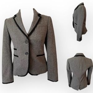 J.CREW Gray School Boy  Wool Blend Blazer Size 4